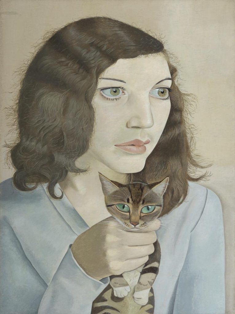 لوسین فروید Girl with a Kitten پرتره دختری با بچه گربه